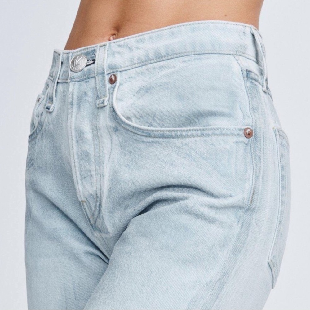 RAG & BONE Maya High-Rise Ankle Straight Jeans In Raven Foil - Picture 4 of 10